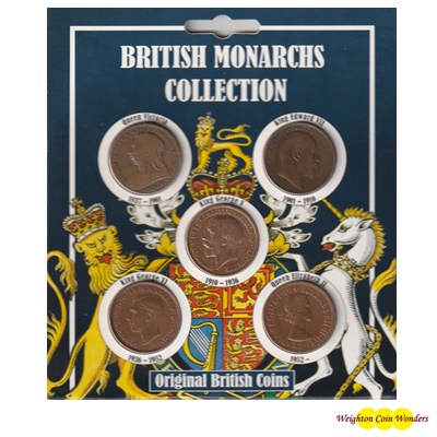 British Monarchs 5-Coin Collection